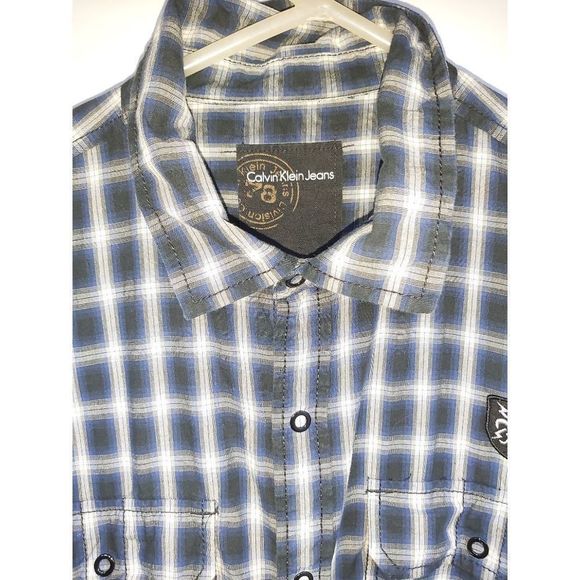 Calvin Klien Plad mens shirt - Picture 2 of 5